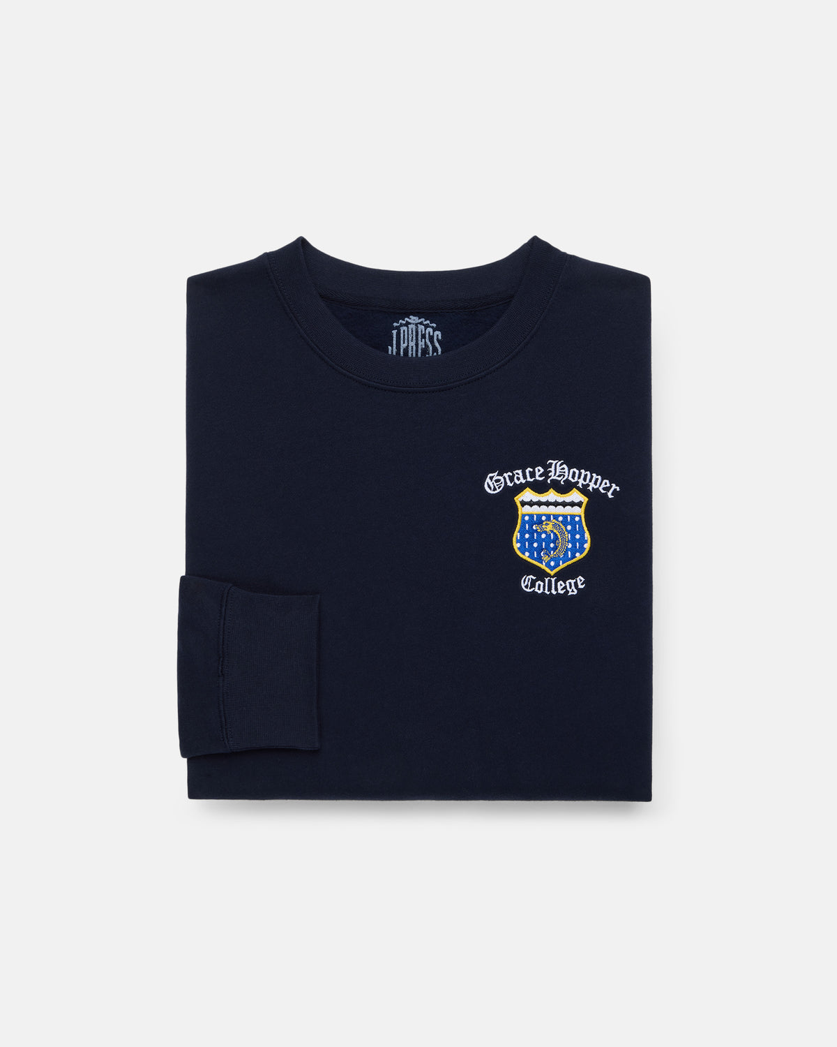 Navy Cotton Crewneck Sweatshirt Grace Hopper