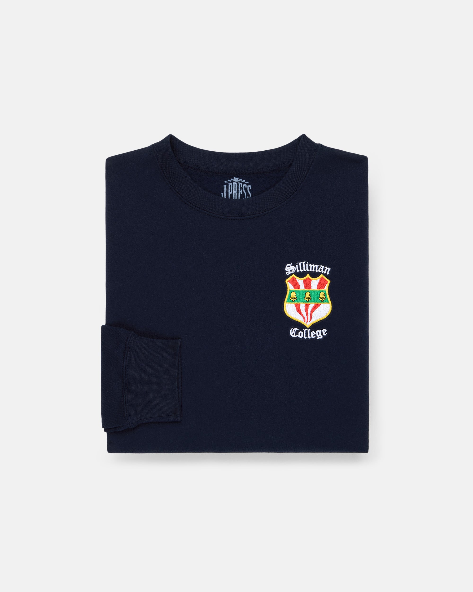 Navy Cotton Crewneck Sweatshirt Sillman
