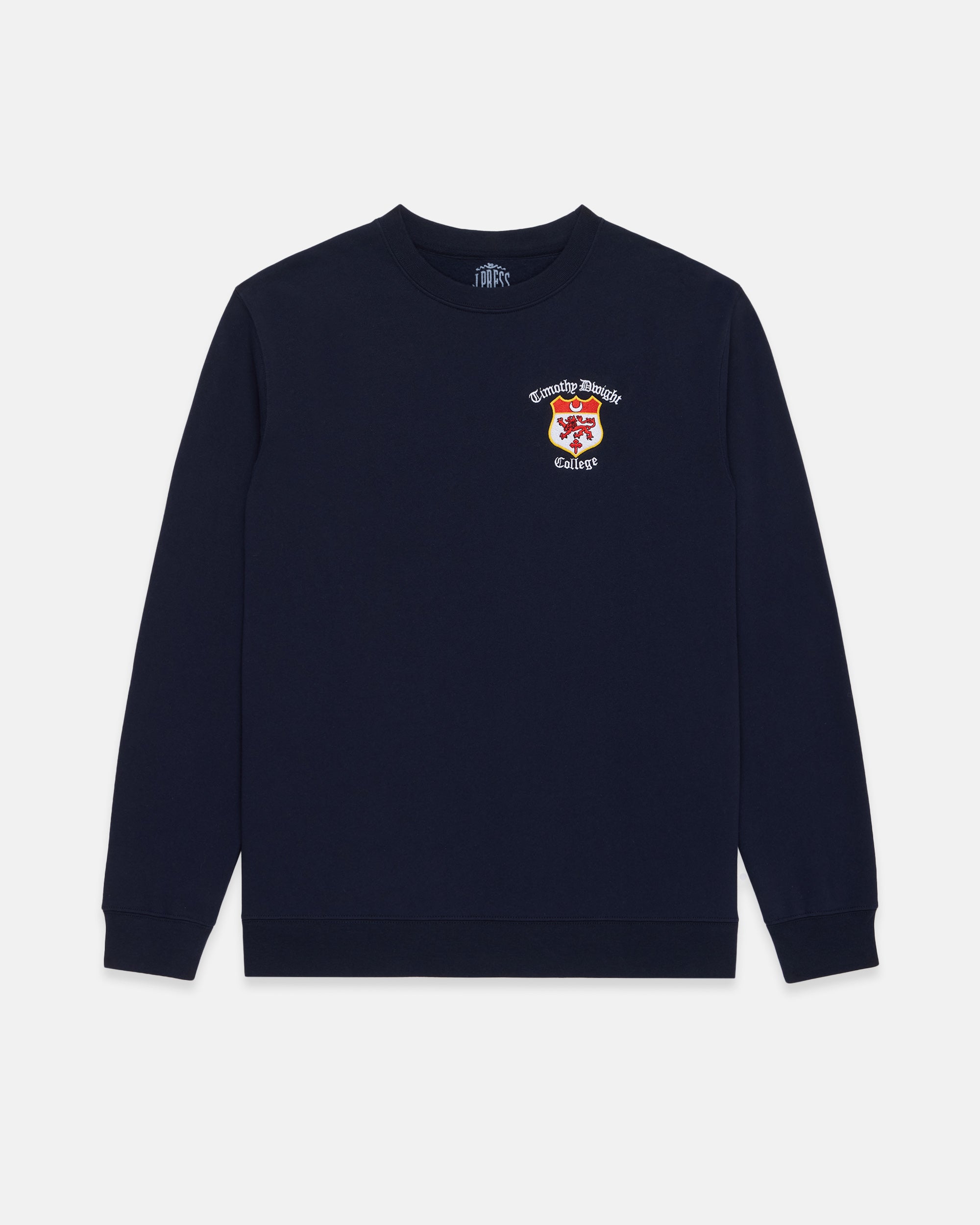 Navy Cotton Crewneck Sweatshirt Timothy Dwight
