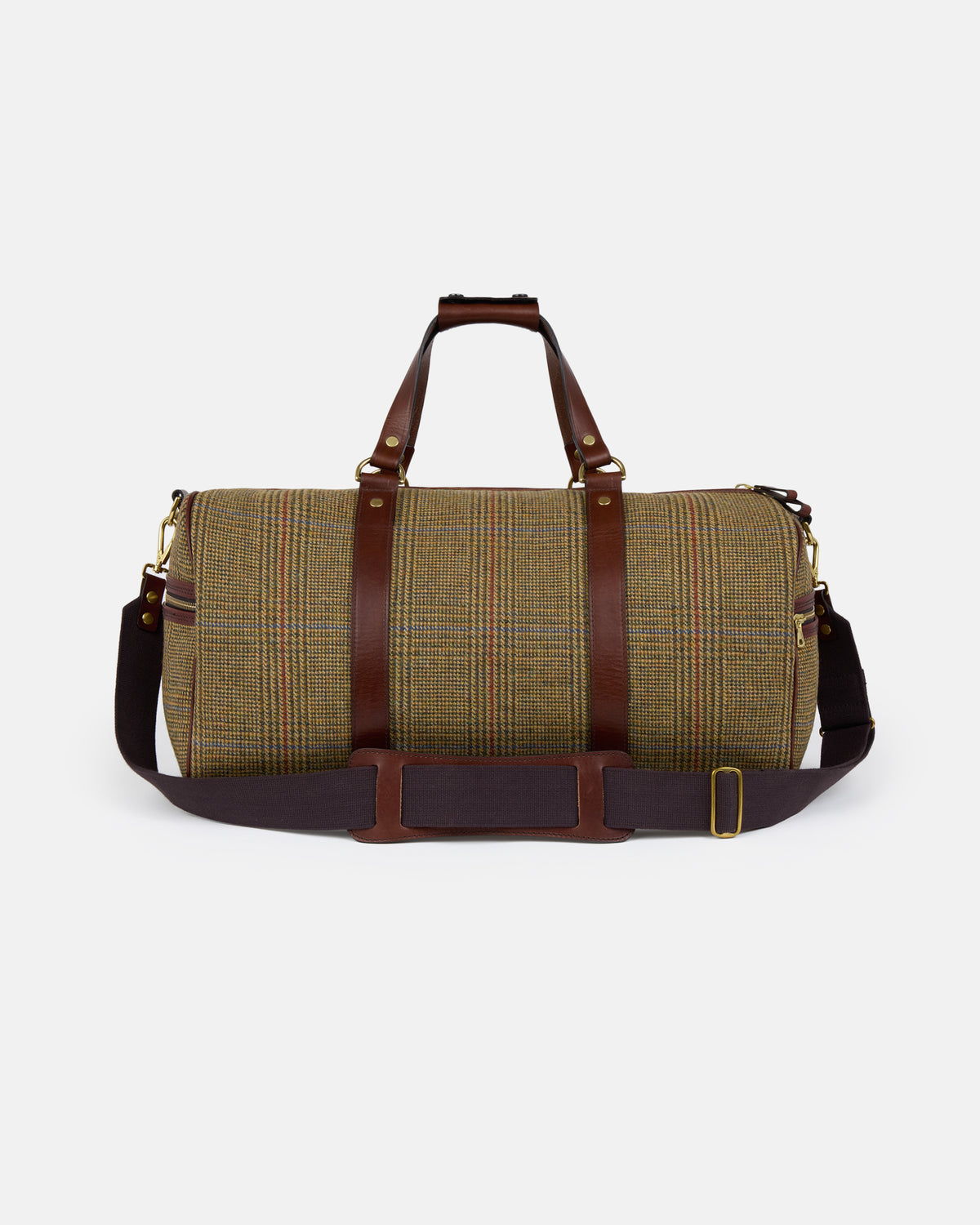 Made-in-England Brolive Plaid Tweed Duffle Bag