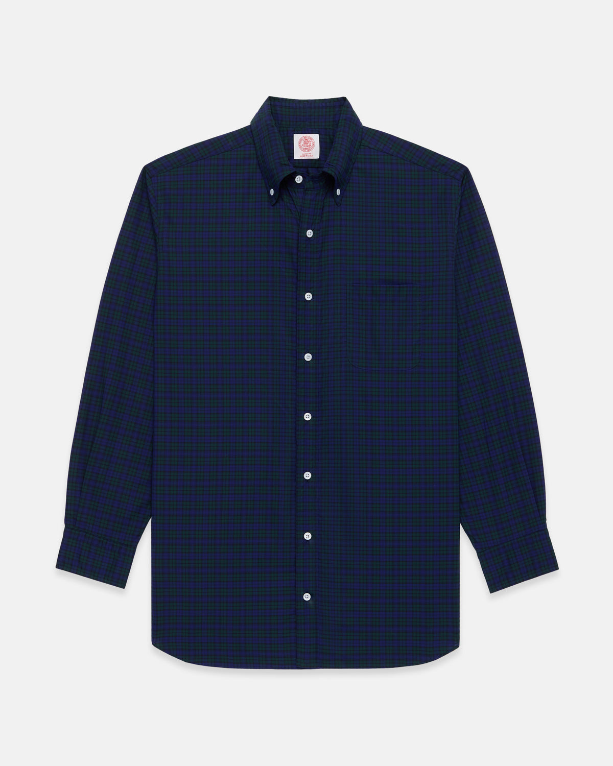 Made-in-USA Thomas Mason Black Watch Tartan Broadcloth Sport Shirt - Classic Fit