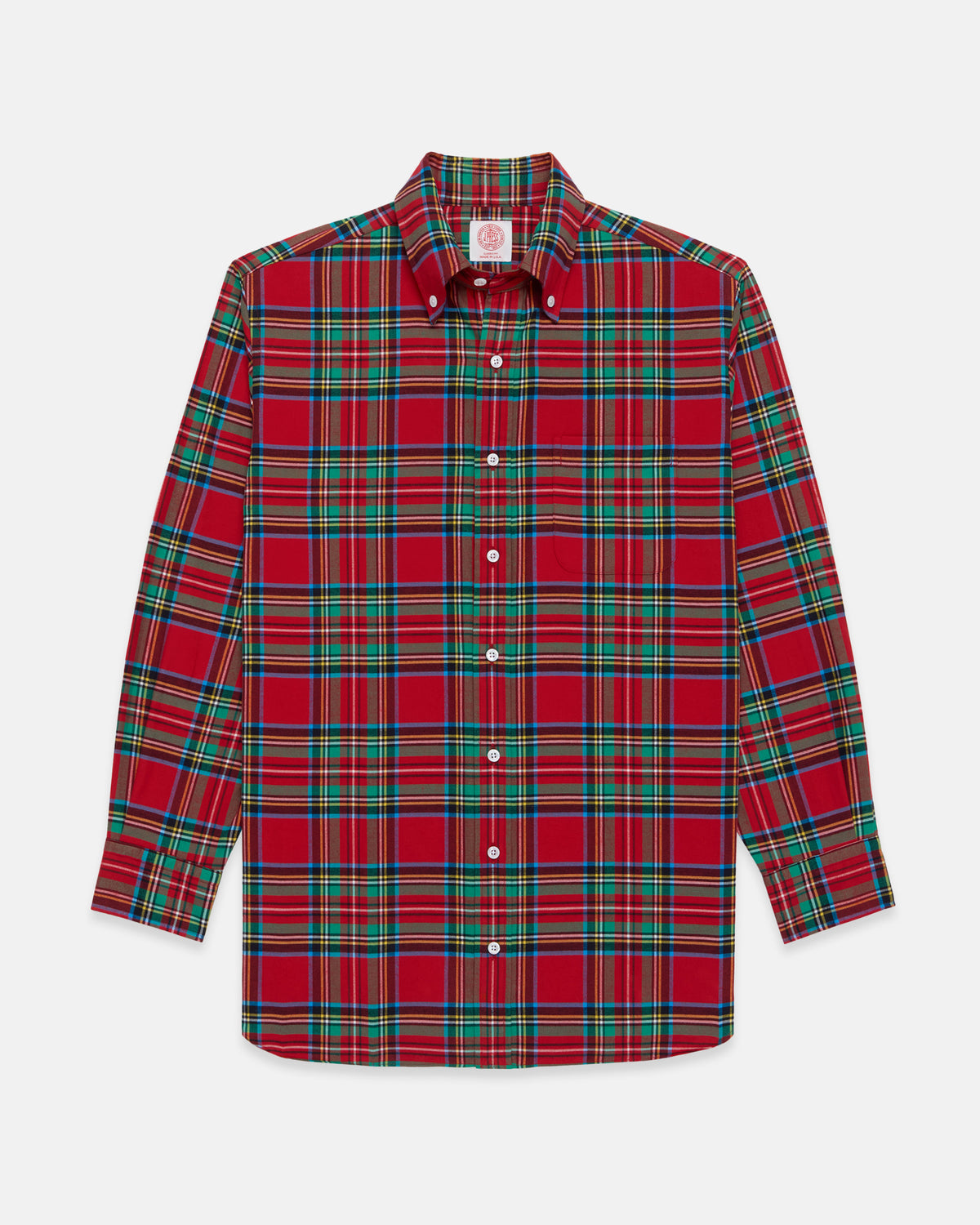 Made-in-USA Royal Stewart Tartan Flannel Sport Shirt - Classic Fit