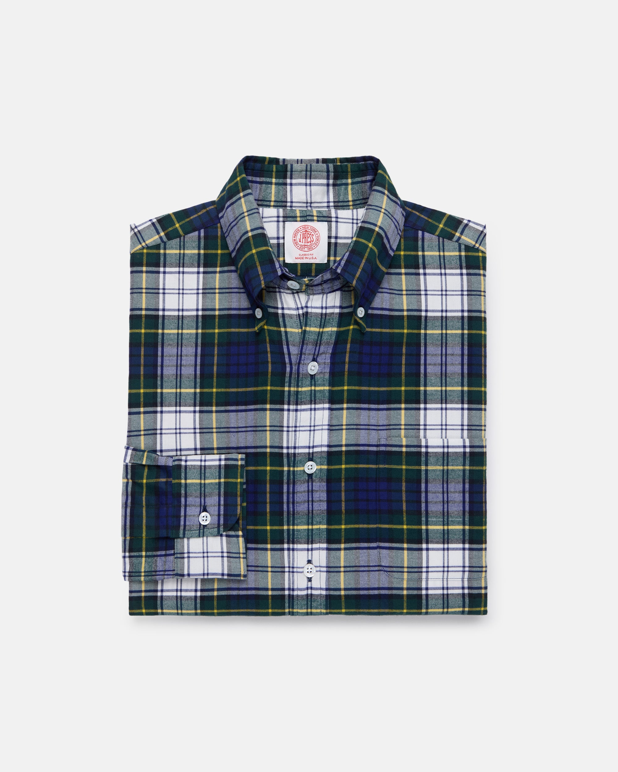 Made-in-USA Dress Gordon Tartan Flannel Sport Shirt - Classic Fit