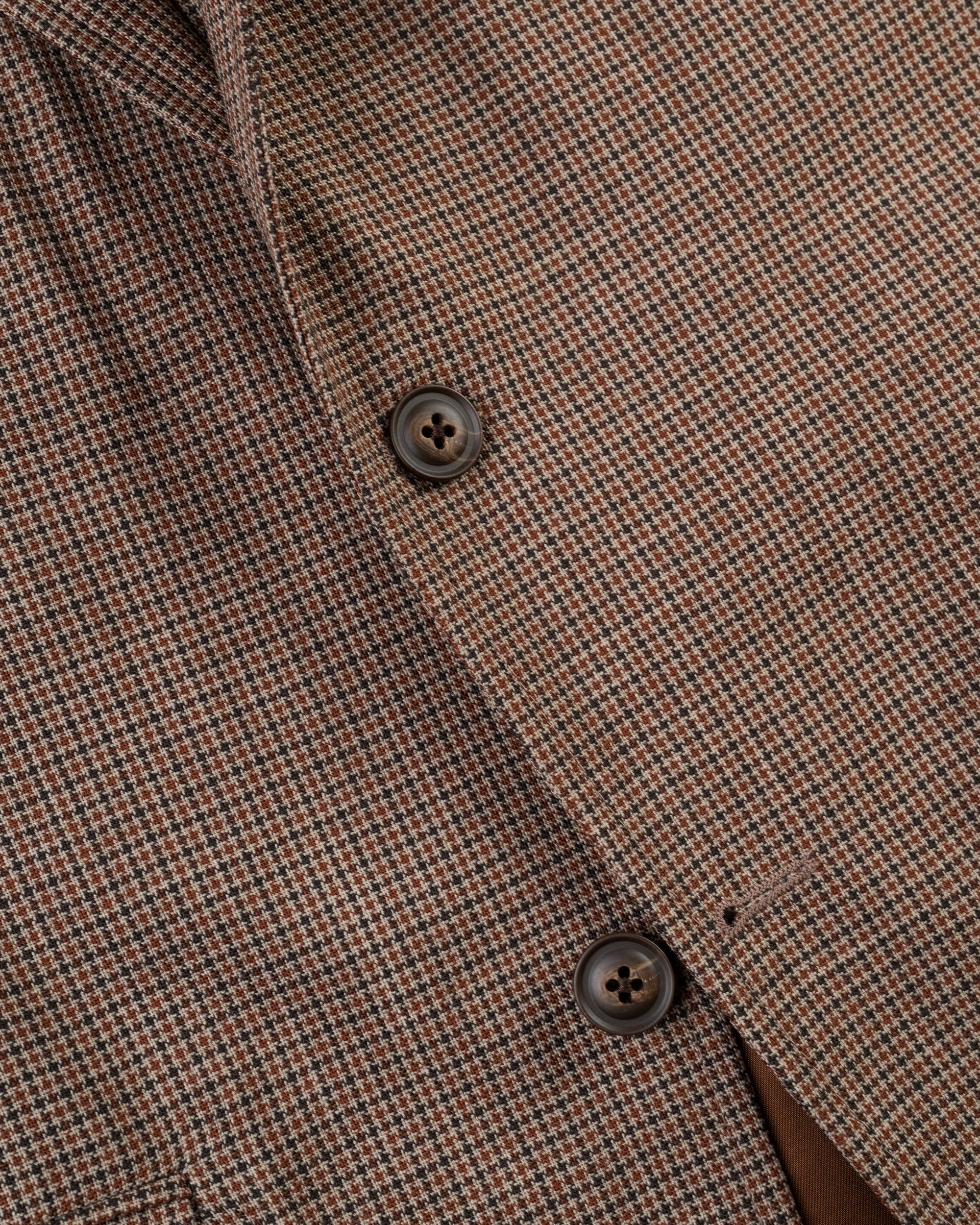 Made-in-USA Brown Mini Check Fox Air Wool Sport Coat