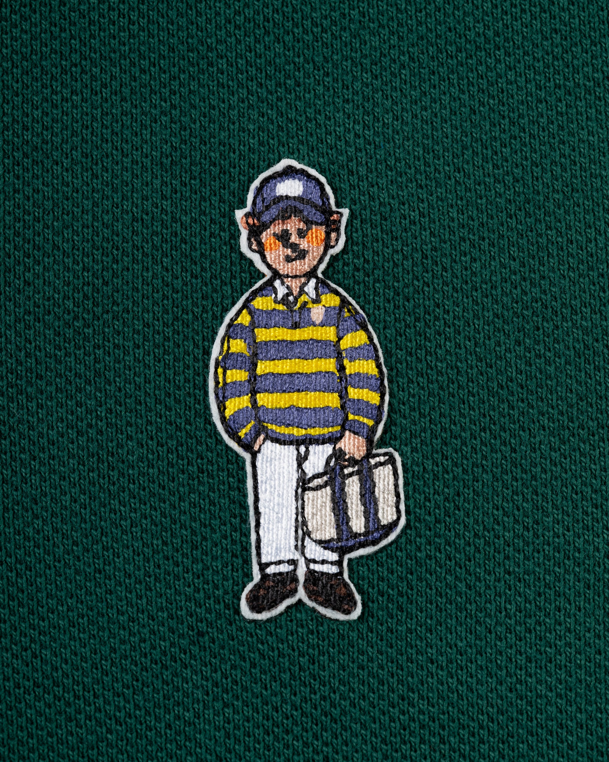 Dark Green Ivy Guy Cotton Pique Polo