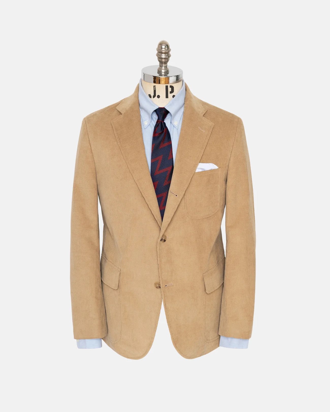 Tan Narrow Wale Corduroy Sport Coat - Trim Fit