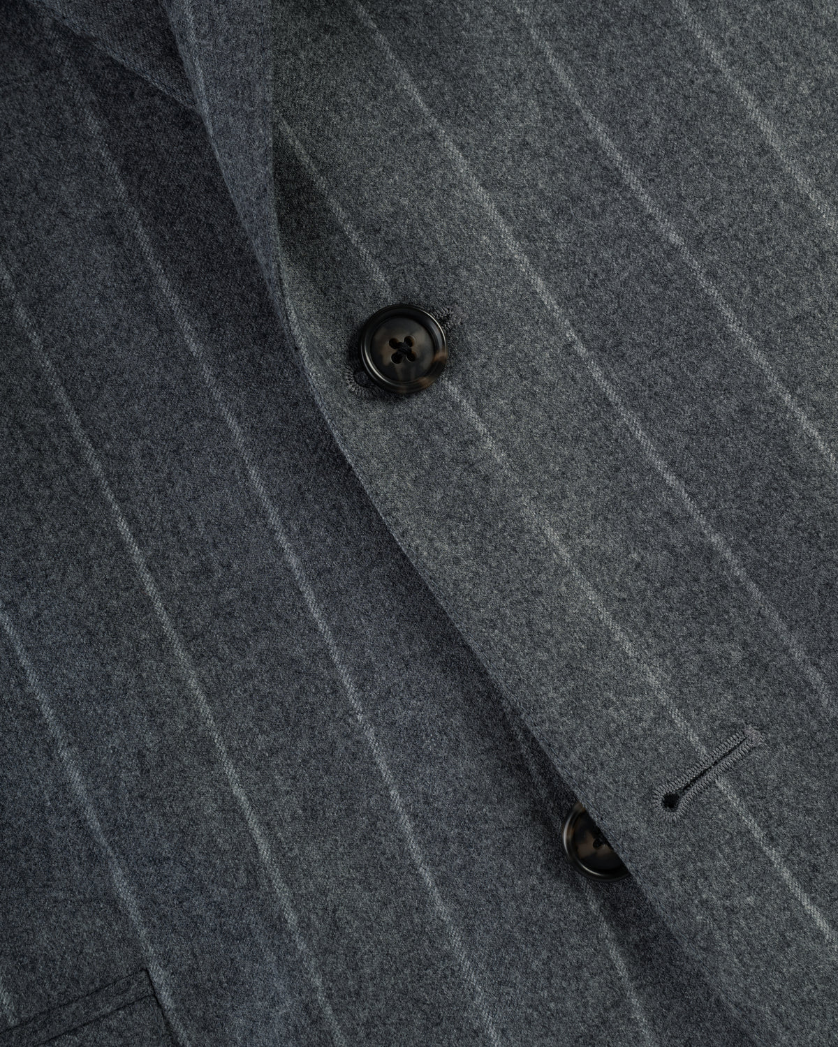 Made-in-Canada Light Grey Chalkstripe Wool Flannel 1902 Model Suit