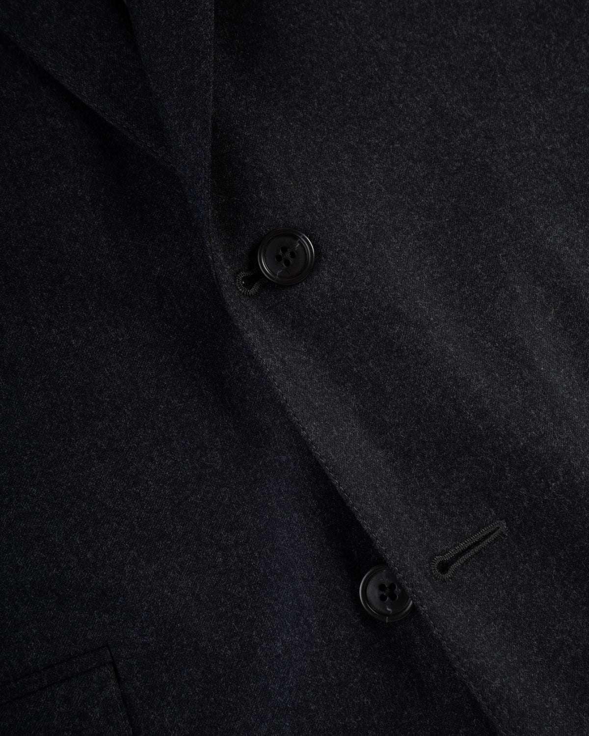Made-in-Canada Solid Charcoal Wool Flannel 1902 Model Suit
