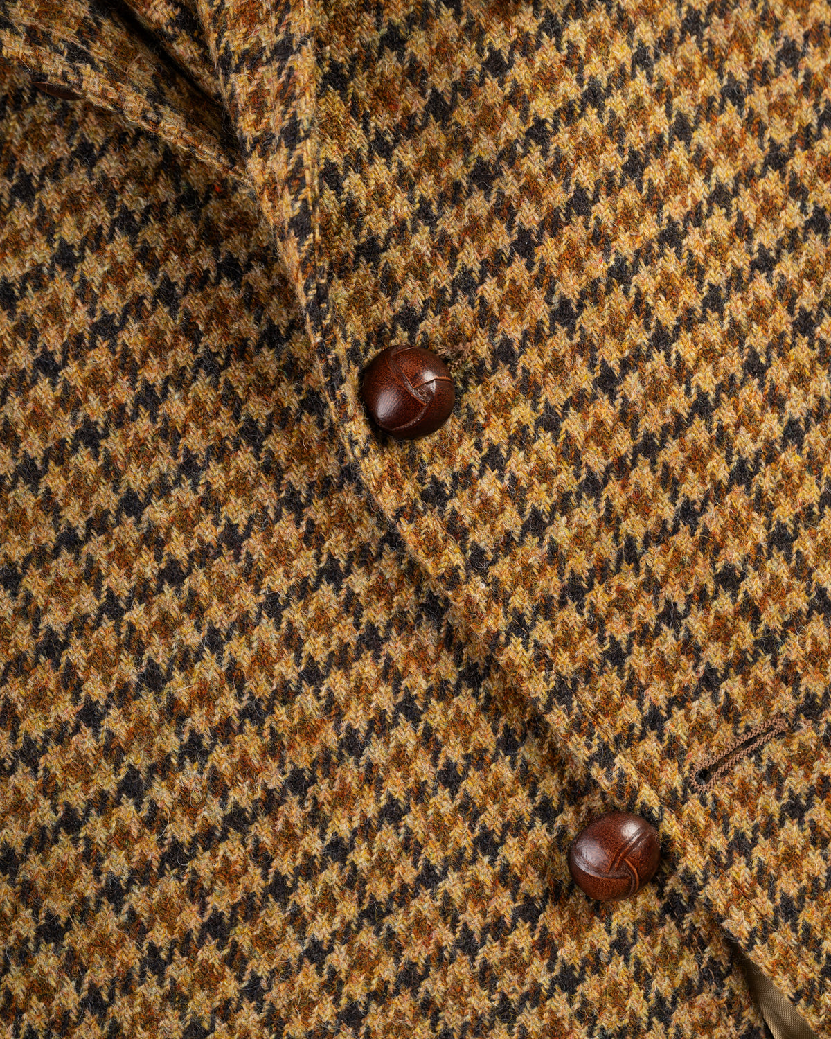 Made-in-USA Brown & Rust Houndstooth Cheviot Tweed Norfolk Jacket