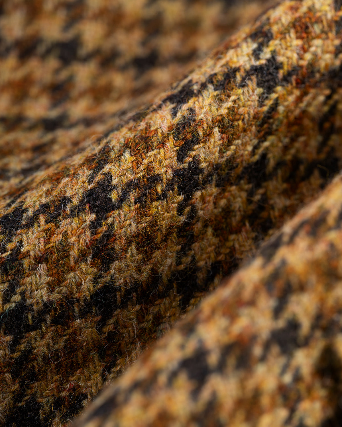 Made-in-USA Brown & Rust Houndstooth Cheviot Tweed Norfolk Jacket