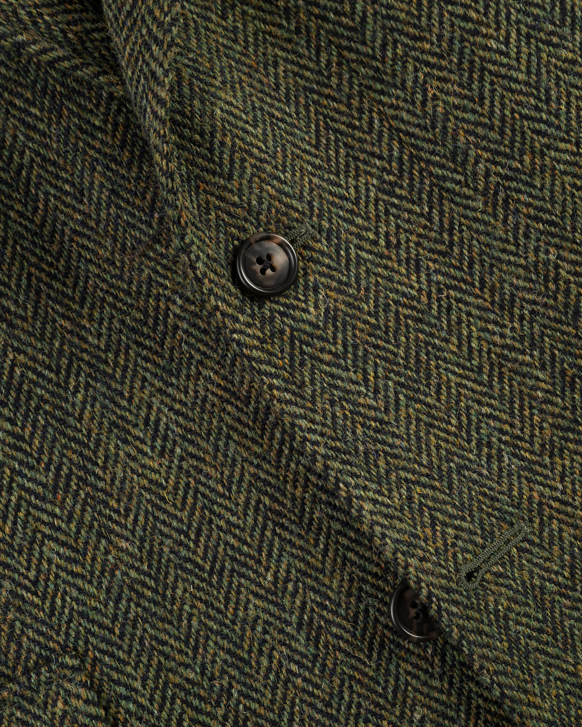 Made-in-Canada Olive Herringbone Harris Tweed Sport Coat