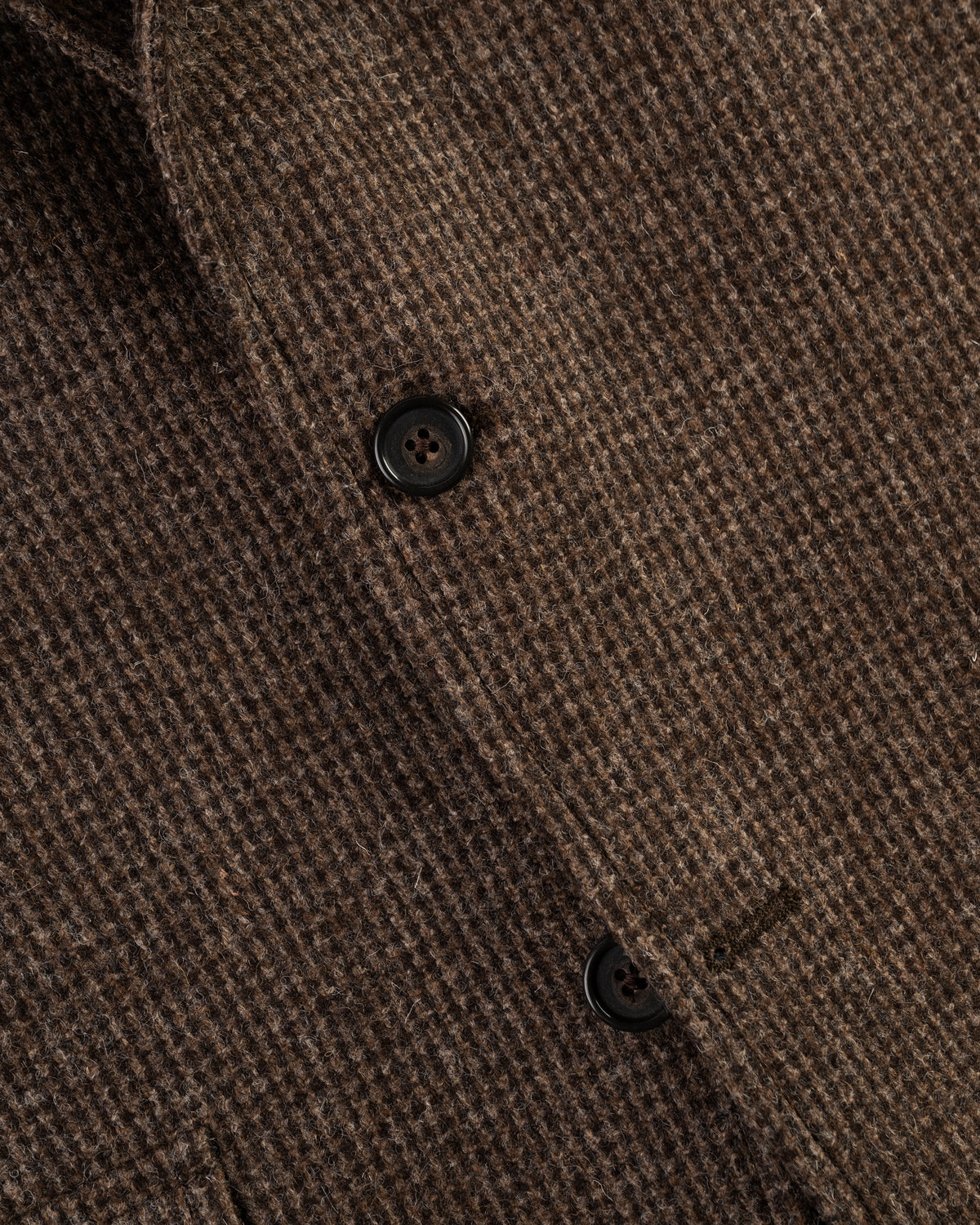 Made-in-USA Dark Brown Tic Weave Cheviot Tweed Sport Coat