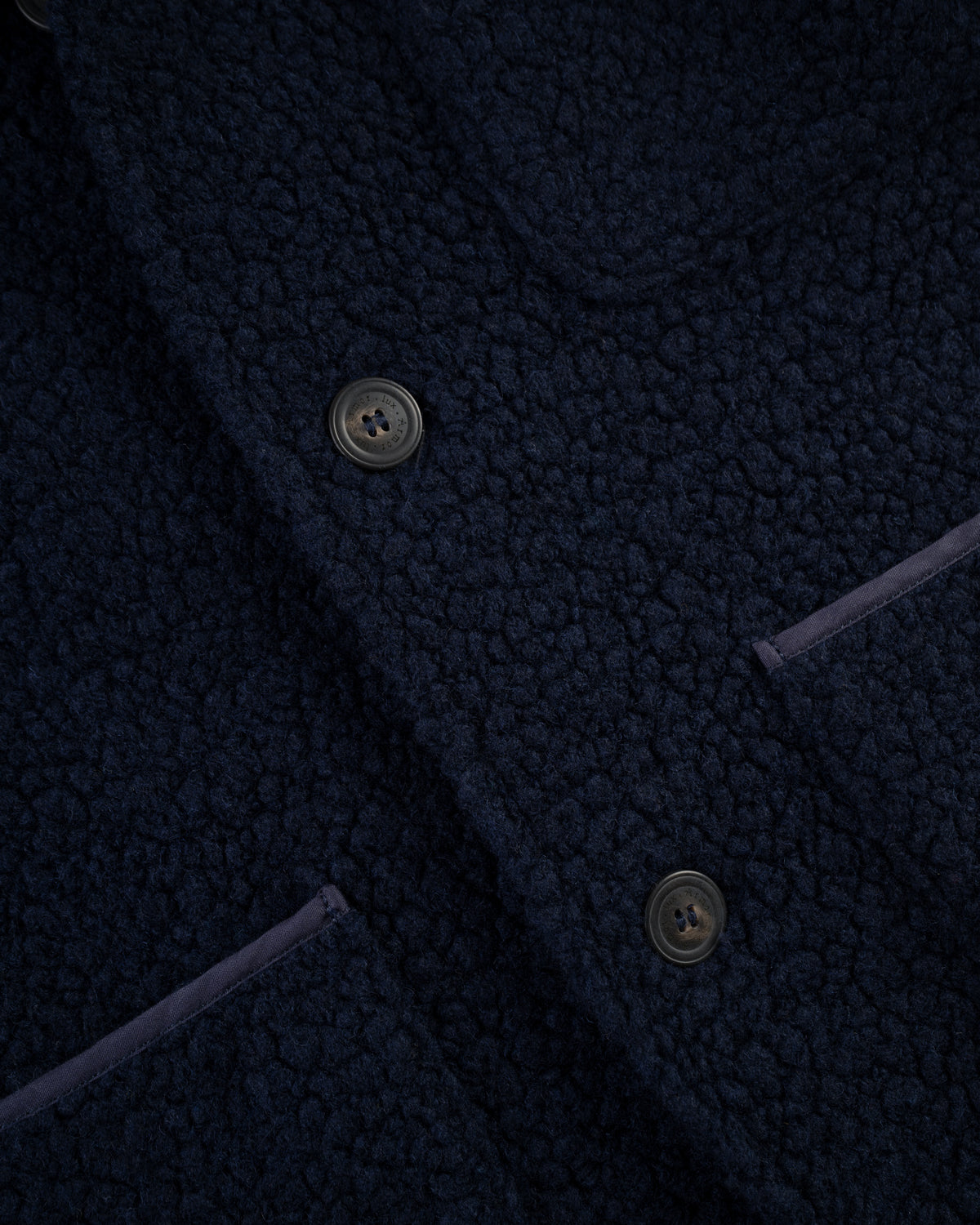 Armor-Lux Navy Sherpa Fleece Chore Jacket