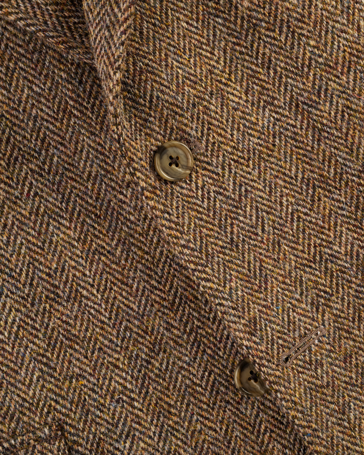 Made-in-Canada Light Brown Herringbone Harris Tweed Sport Coat