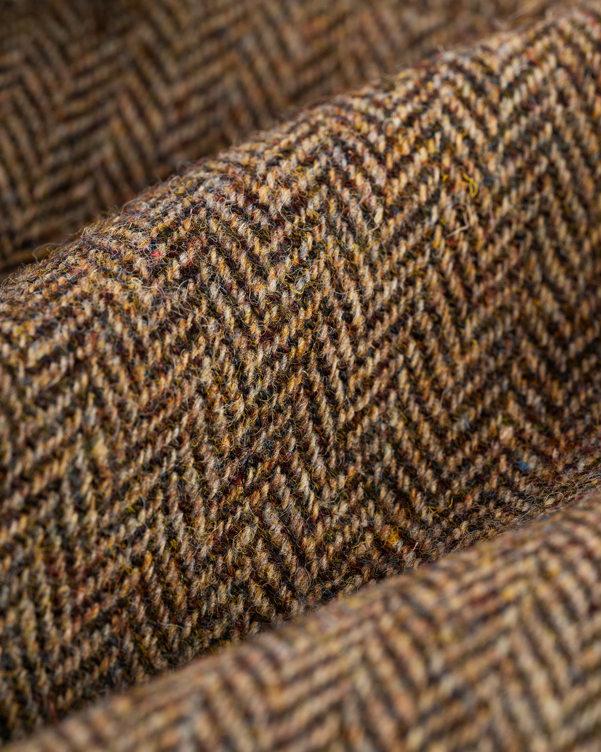 Made-in-Canada Light Brown Herringbone Harris Tweed Sport Coat