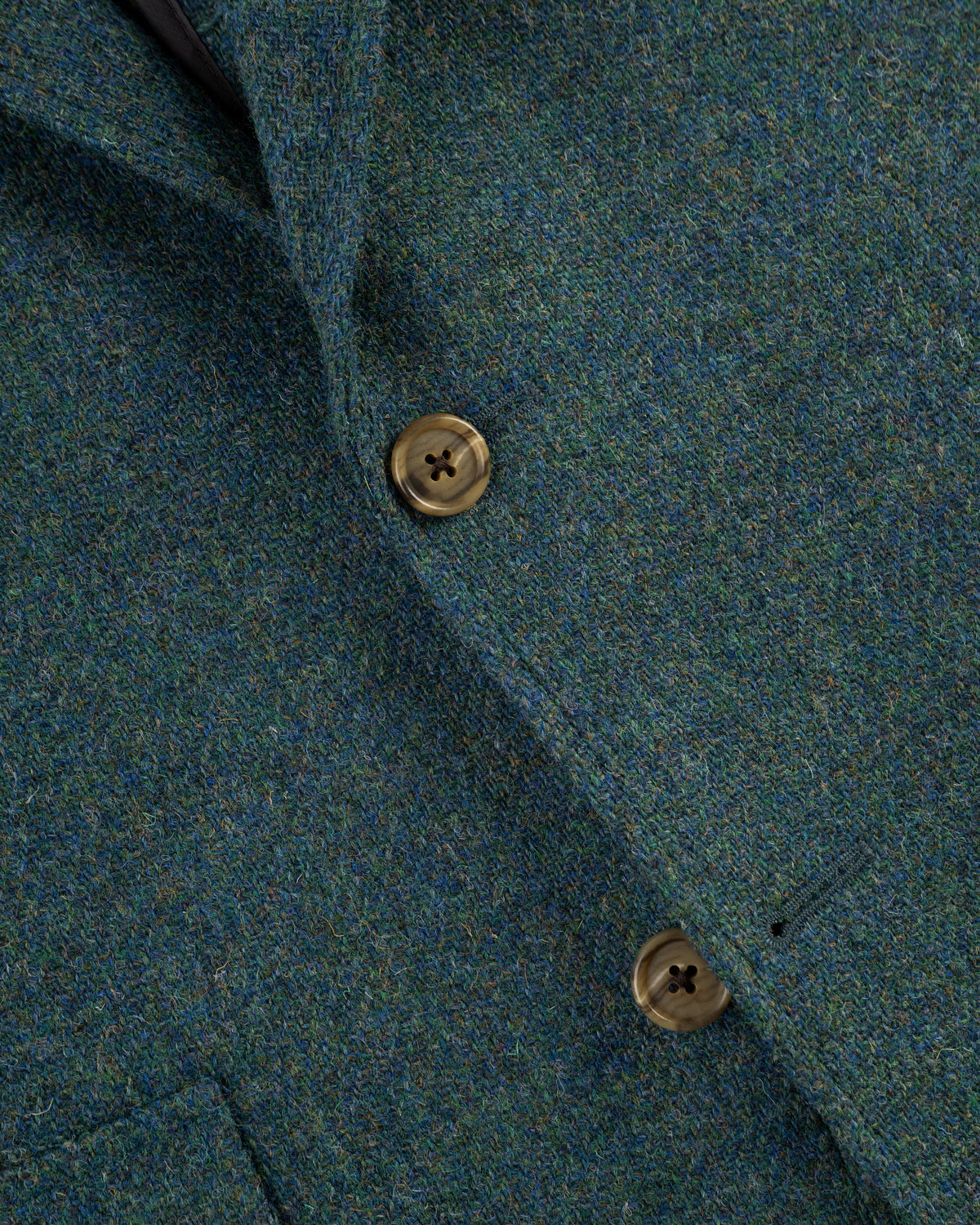Made-in-Canada Blue & Green Marl Harris Tweed Sport Coat