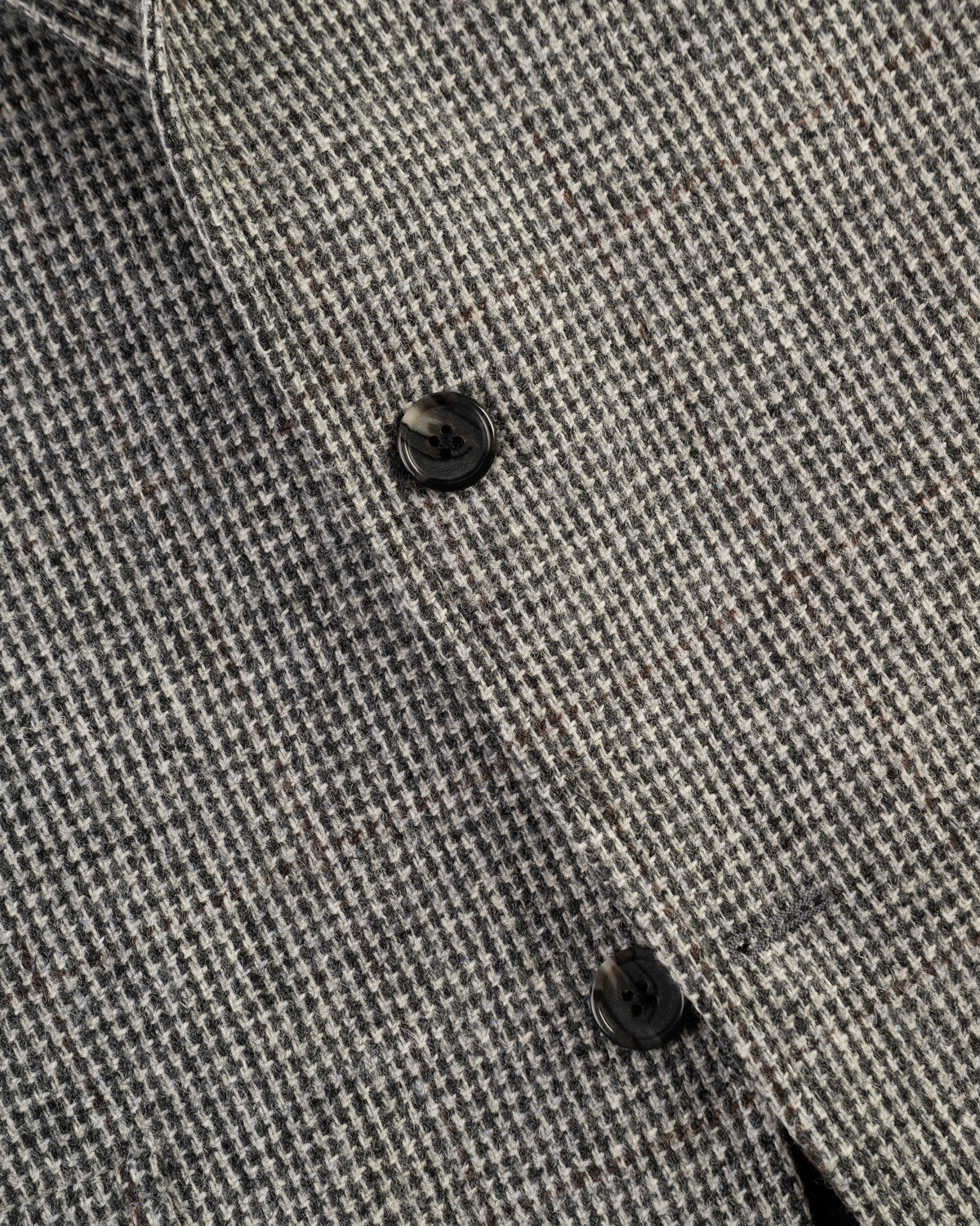 Made-in-USA Black & White Tic Weave Cheviot Tweed Sport Coat