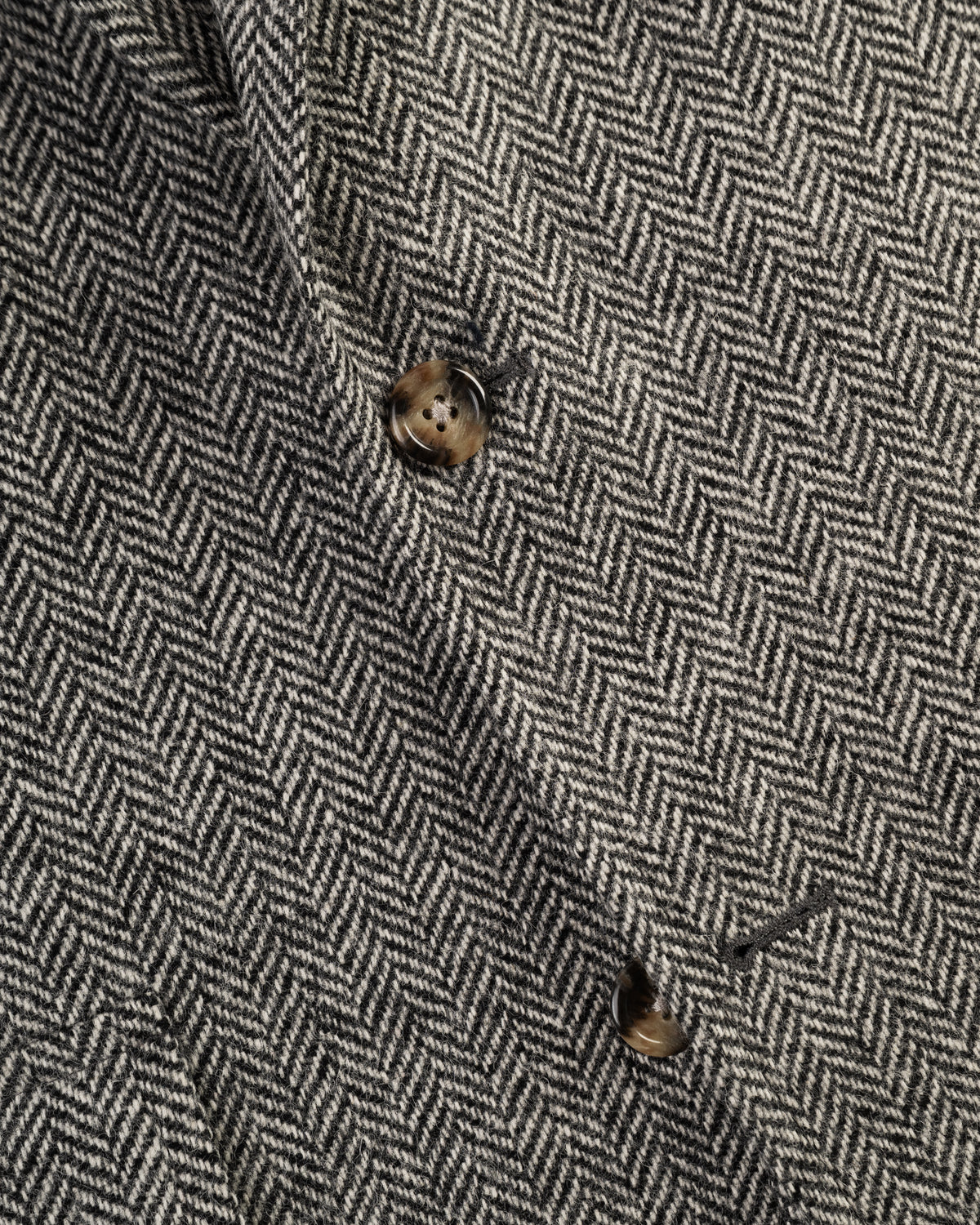 Made-in-Canada Black & White Herringbone Harris Tweed Sport Coat