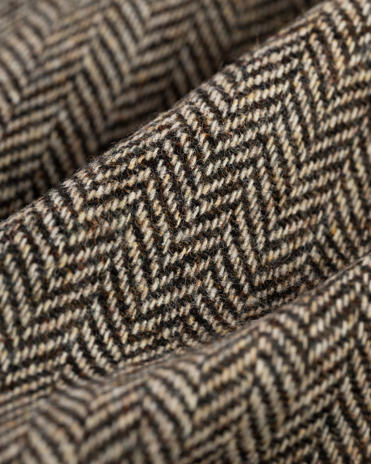 Tan Herringbone Shetland Wool Sport Coat