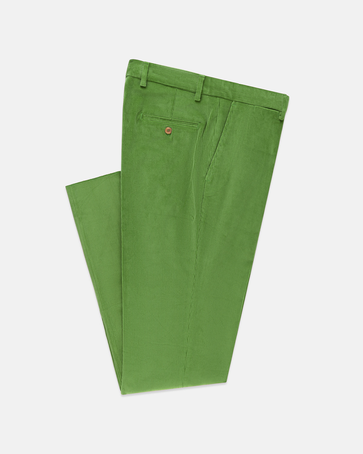 Made-in-USA Bright Green Wide Wale Corduroy Pant