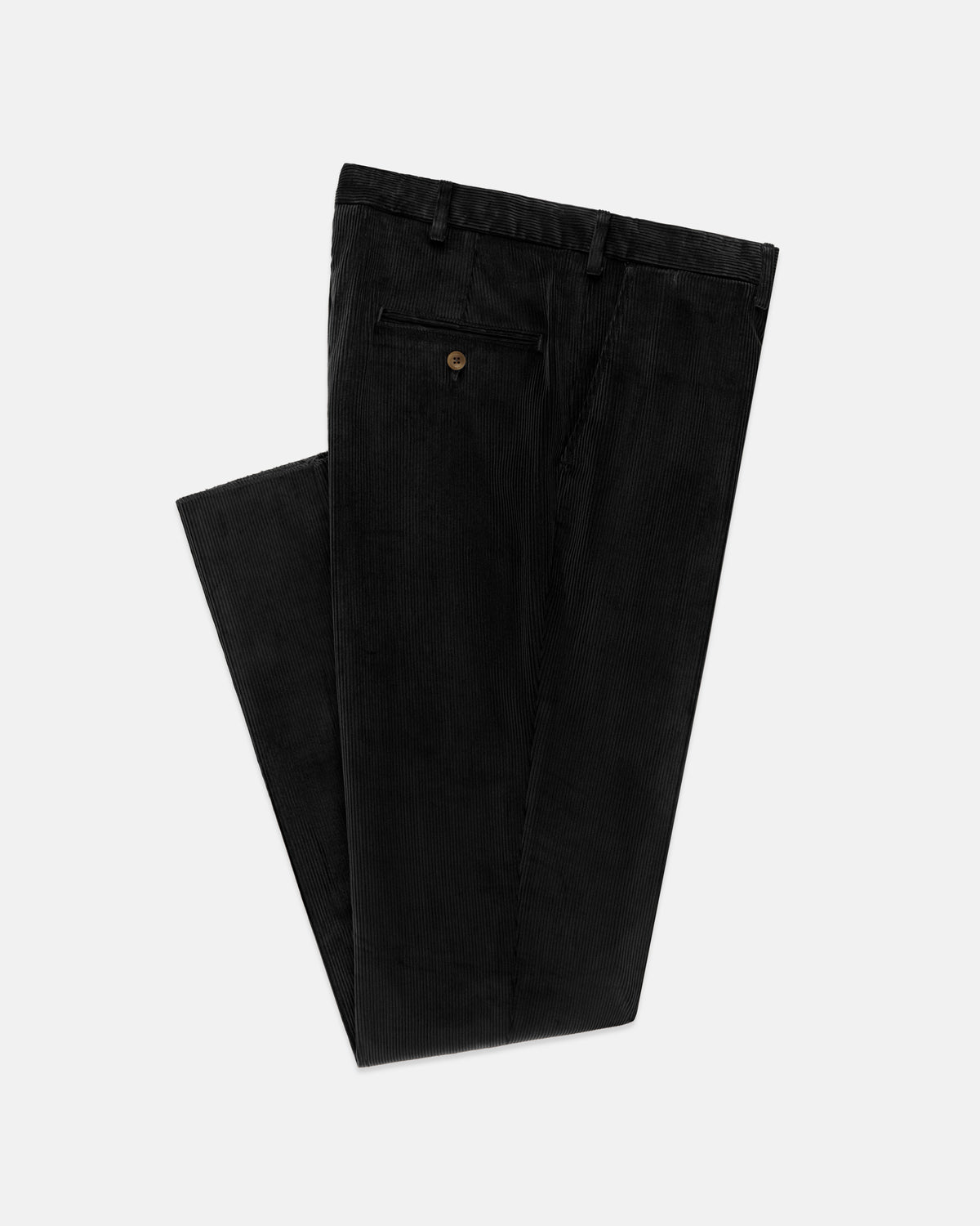 Made-in-USA Black Wide Wale Corduroy Pant