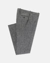 Made-in-Canada Black & White Herringbone Harris Tweed Trouser