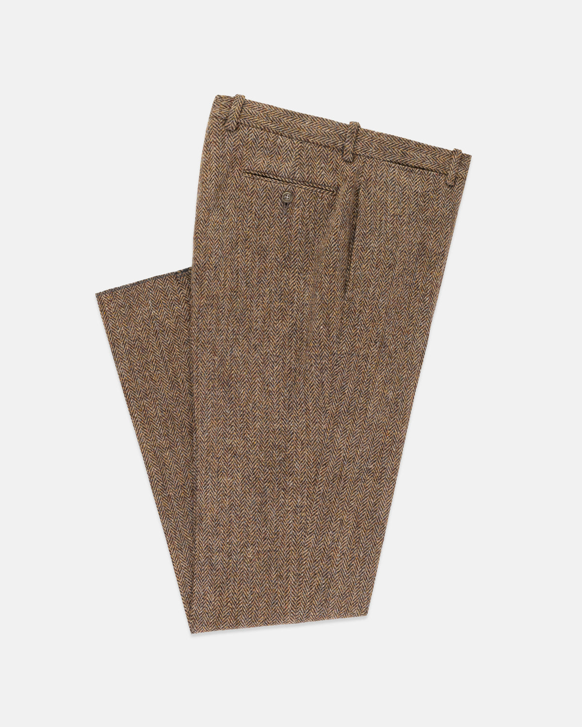 Made-in-Canada Light Brown Herringbone Harris Tweed Trouser