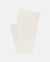 Made-in-Canada White Wool Flannel Pleated Trouser
