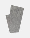 Made-in-Canada Black & White Pleated Donegal Tweed Trousers