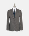 Made-in-USA Women's Black & Cream Herringbone Tweed Blazer