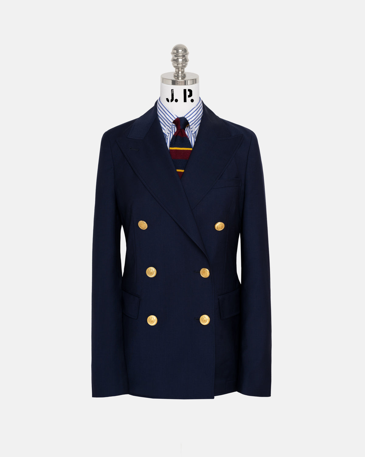 Women's Double-Breasted Navy Blazer