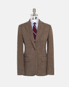 Made-in-USA Women's Brown & Tan Herringbone Tweed Blazer
