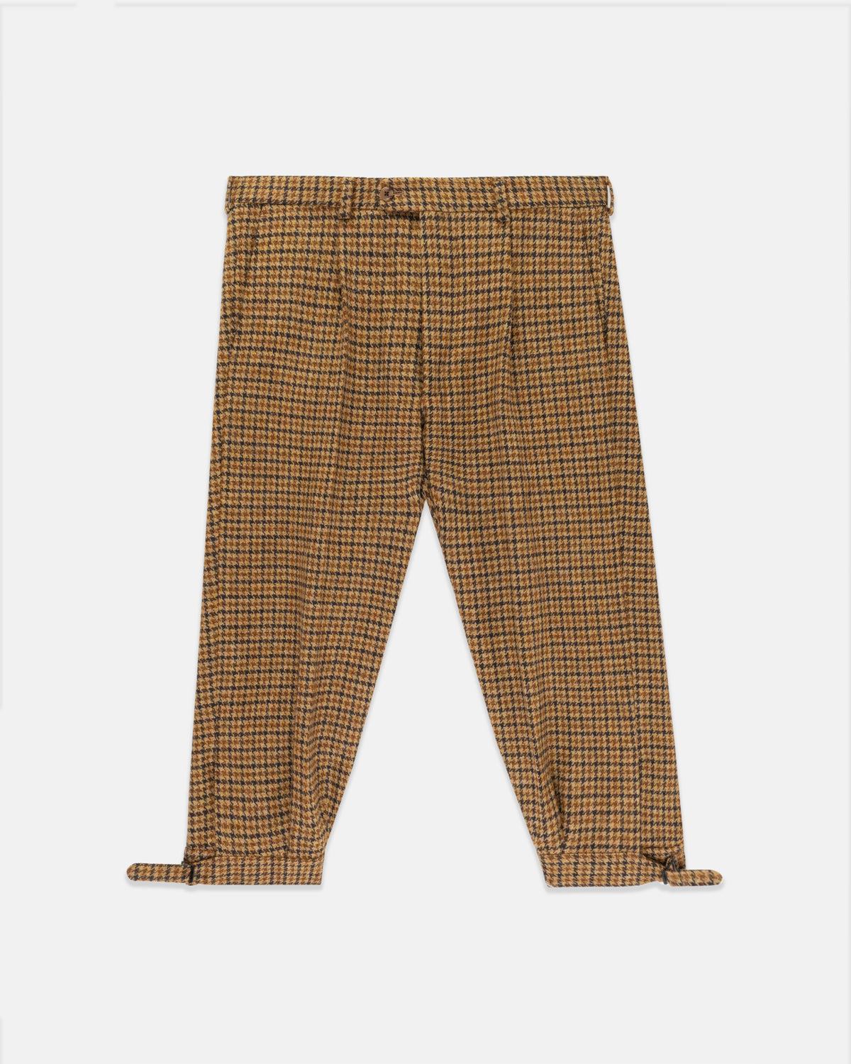 Made-in-USA Brown & Rust Check Cheviot Tweed Plus Twos