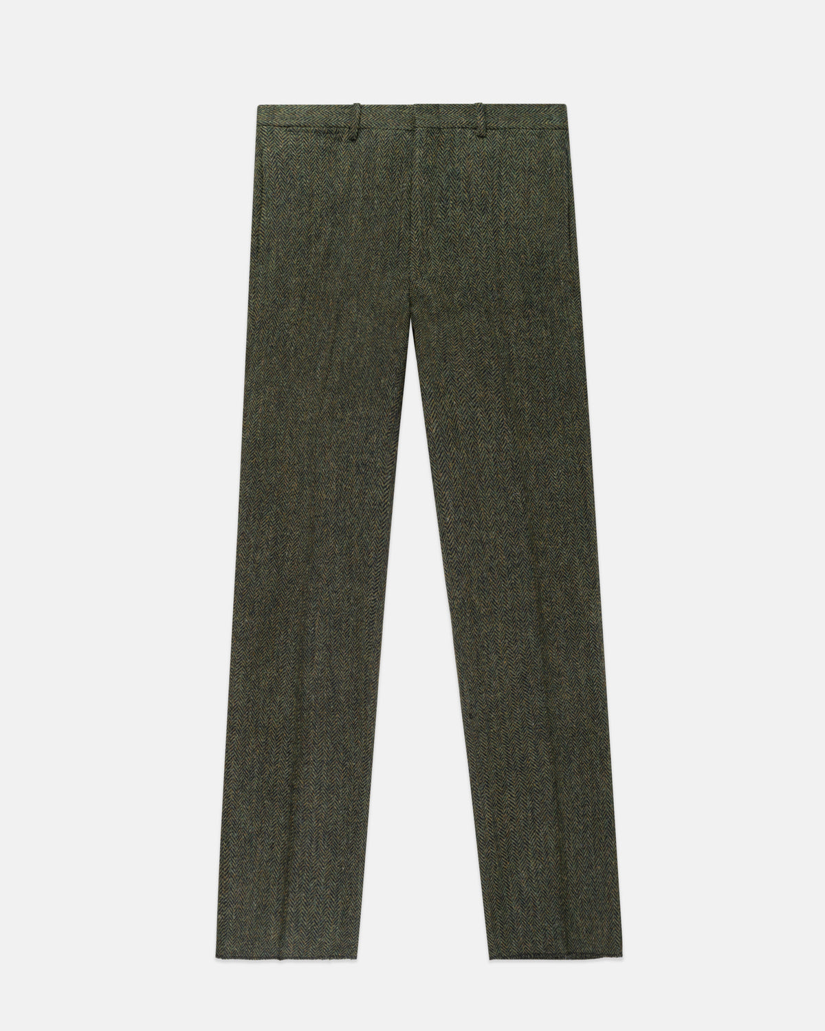 Made-in-Canada Olive Herringbone Harris Tweed Trouser