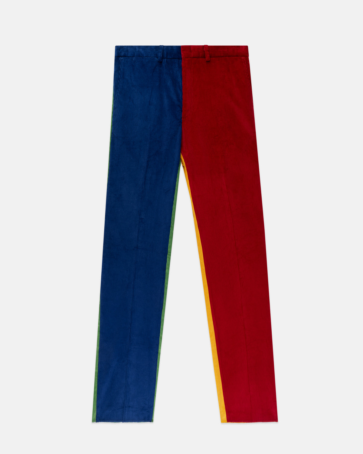 Made-in-USA 4-Panel Colorblock Wide Wale British Corduroy Pant