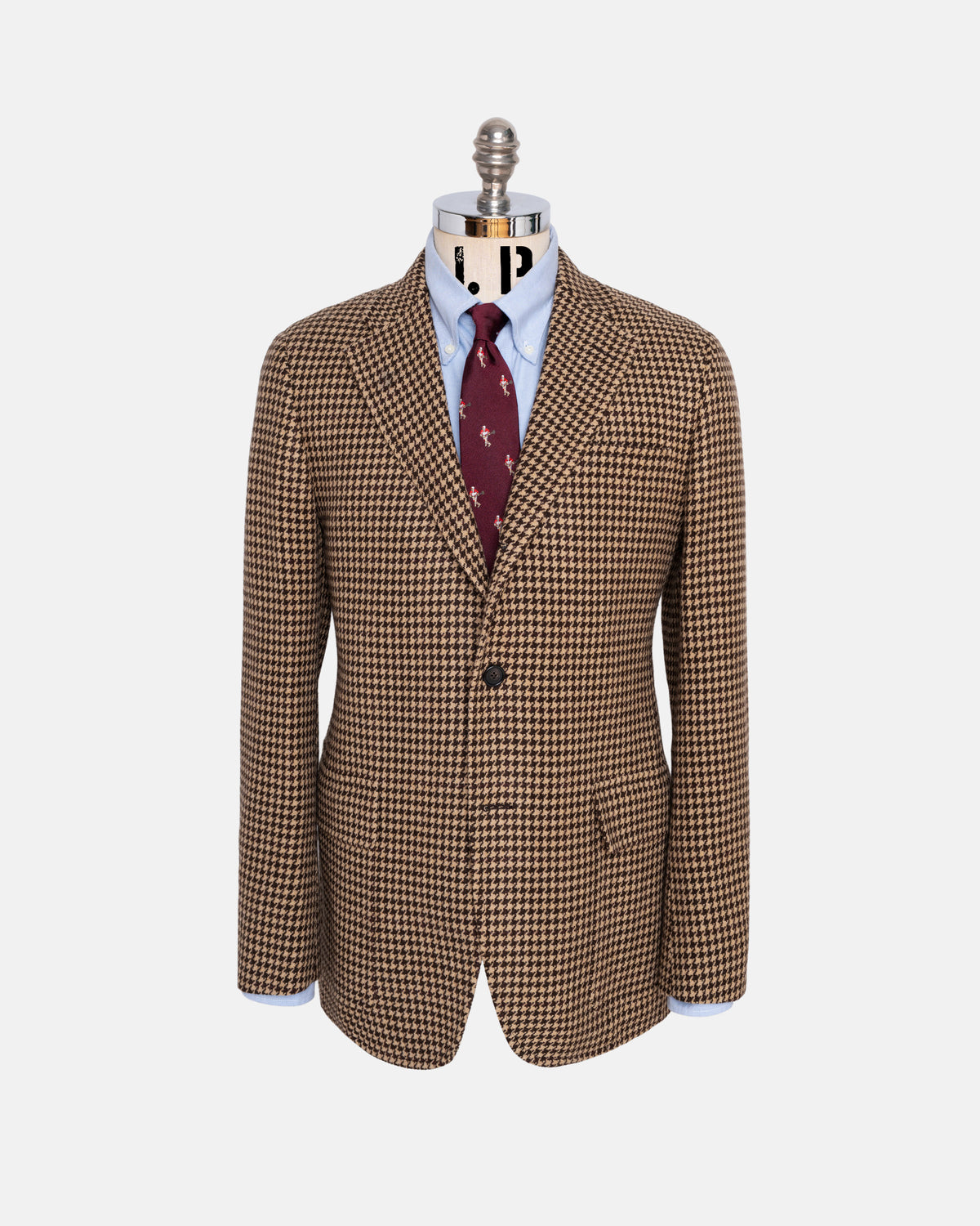 Made-in-USA Brown & Tan Houndstooth Sport Coat