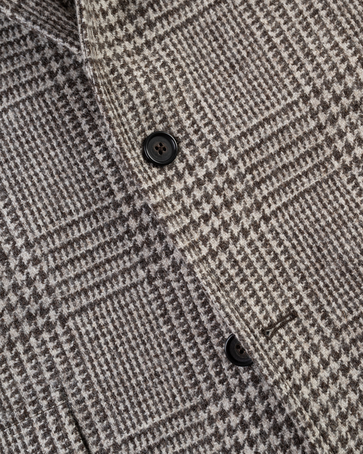 Made-in-USA Black & Cream Prince of Wales Cheviot Tweed Sport Coat