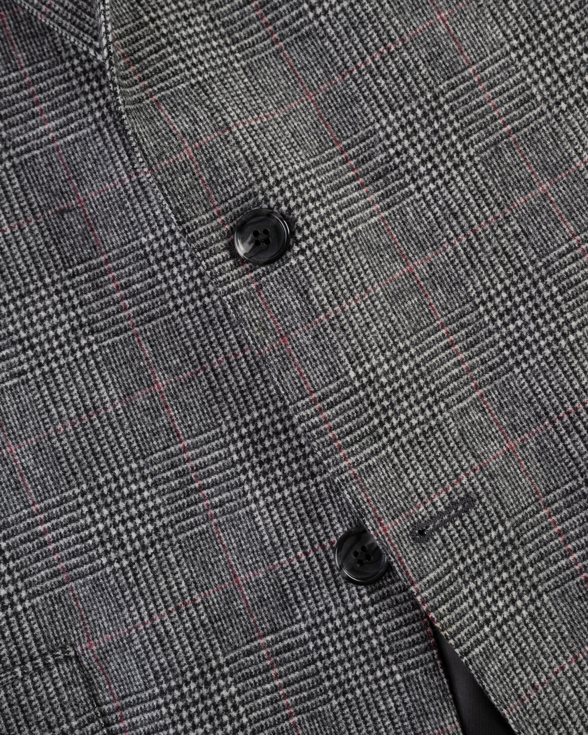 Made-in-USA Black & White Prince of Wales Plaid Fox Flannel Ivy Model Suit