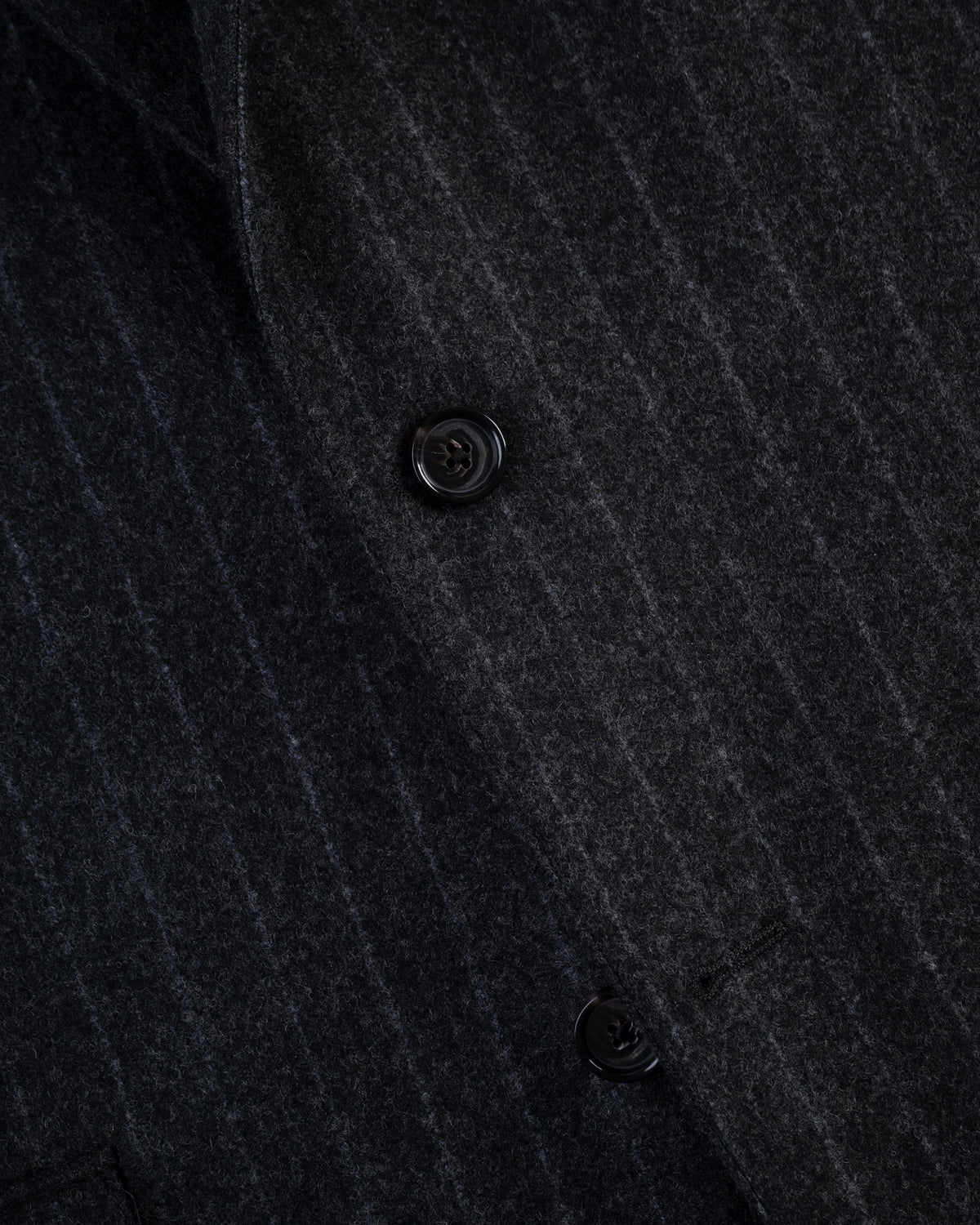 Made-in-USA Charcoal Chalkstripe Fox Flannel Ivy Model Suit