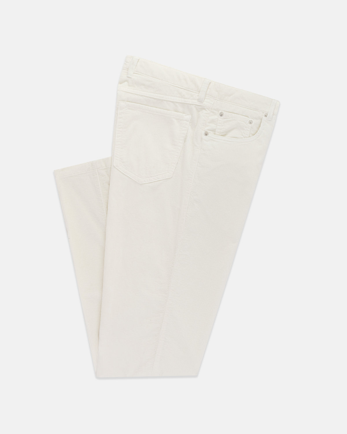 Cream 5-Pocket 16-Wale Corduroy Pant
