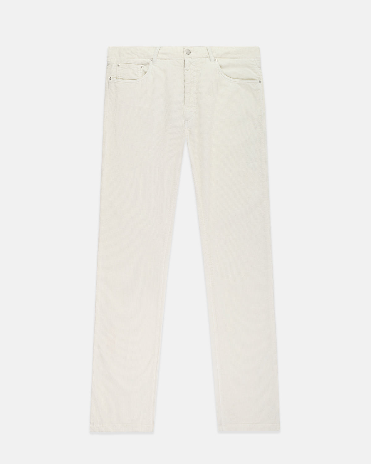 Cream 5-Pocket 16-Wale Corduroy Pant