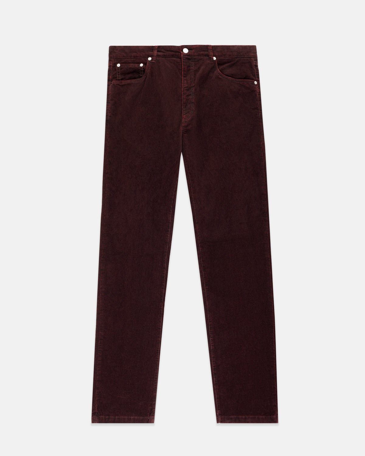 Burgundy 5-Pocket 16-Wale Corduroy Pant