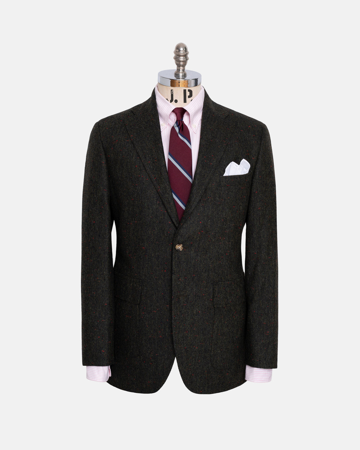 Olive Donegal Shetland Wool Sport Coat