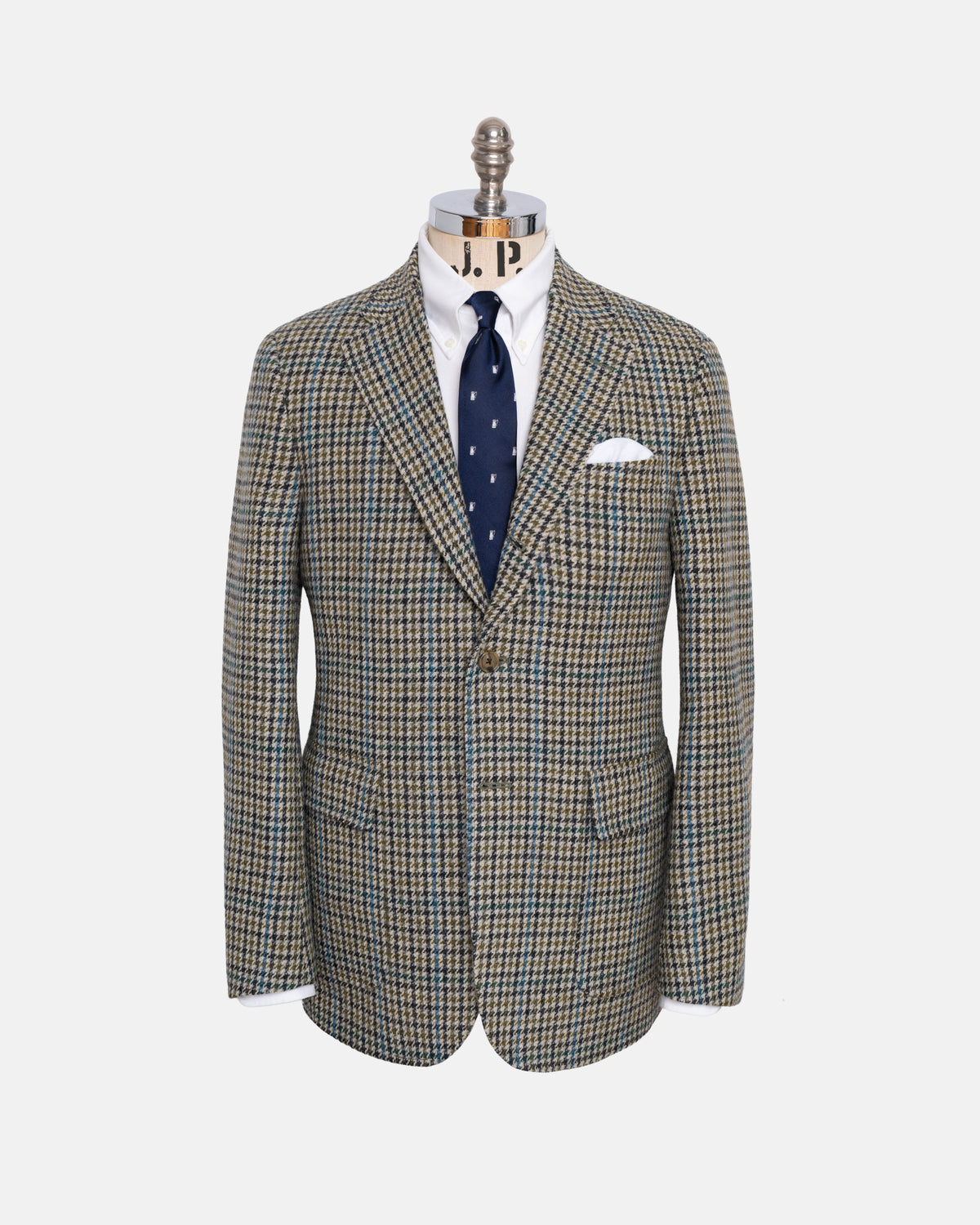 Made-in-Canada Light Olive Check with Pane Tweed Sport Coat