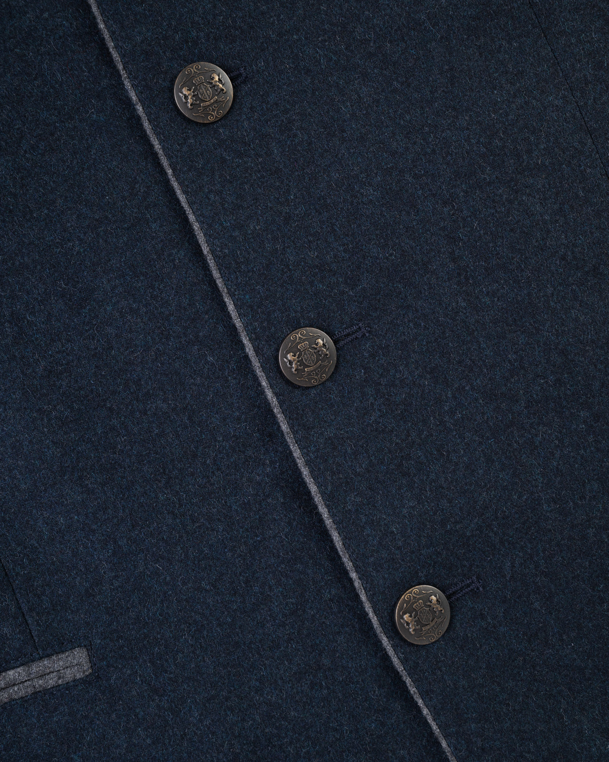 Made-in-Austria Dark Blue Wool/Cashmere Tyrolean Jacket