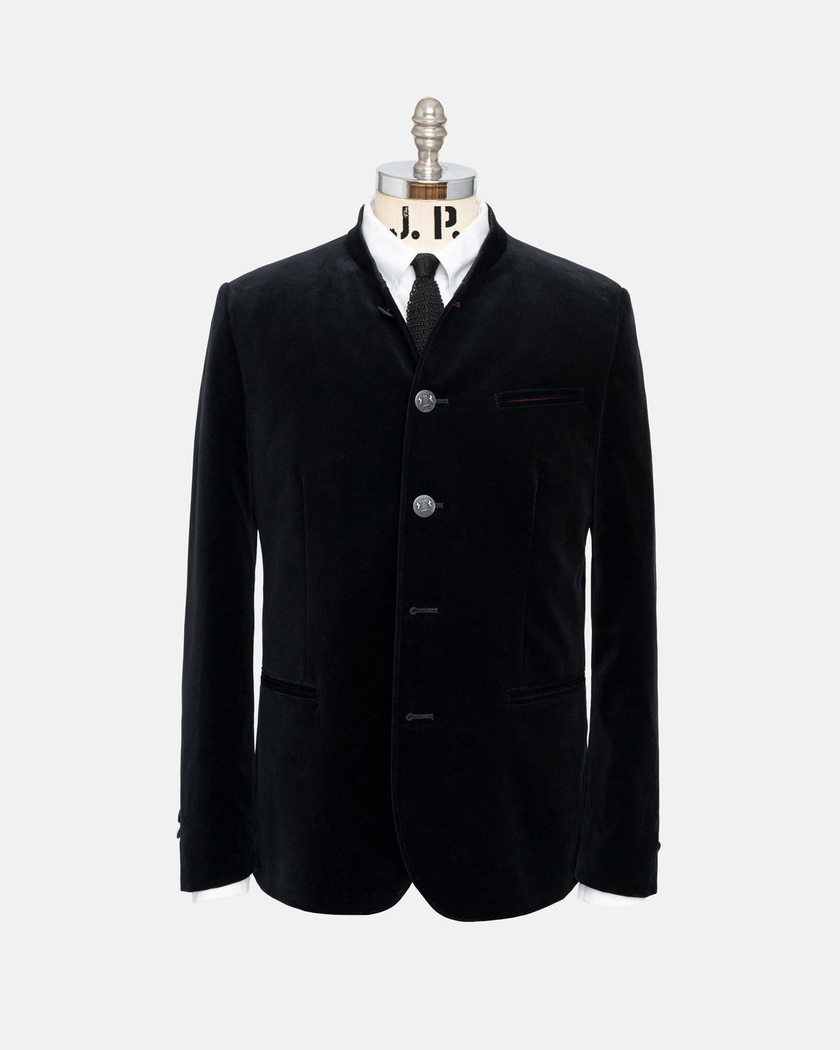 Made-in-Austria Black Velvet Tyrolean Jacket
