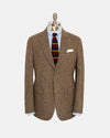 Made-in-Canada Light Brown Herringbone Harris Tweed Sport Coat
