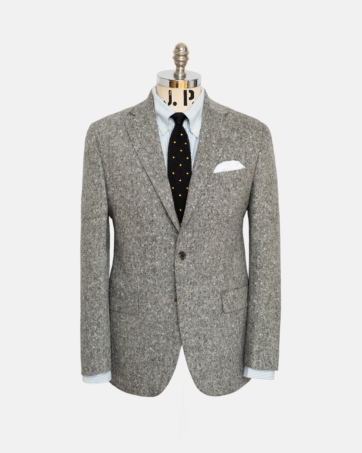 Made-in-Canada Black & White Donegal Tweed Sport Coat