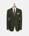 Made-in-Canada Olive Herringbone Harris Tweed Sport Coat