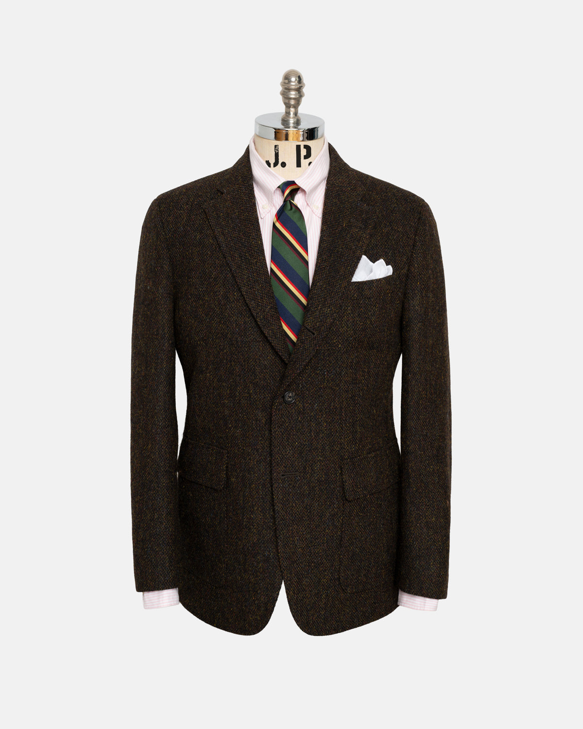 Made-in-Canada Brown Marl Harris Tweed Sport Coat
